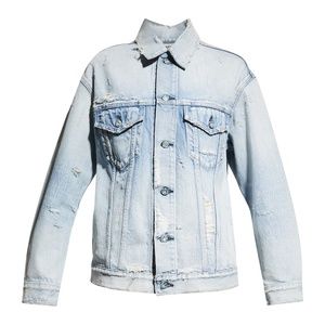 MOUSSY VINTAGE "Lodi" distressed denim trucker jacket